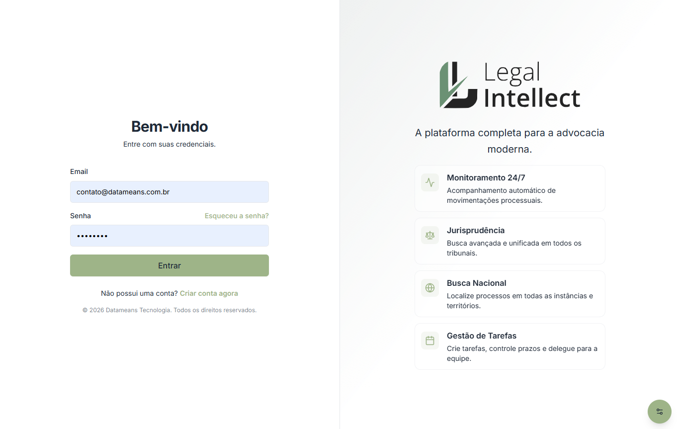 Dashboard LegalIntellect